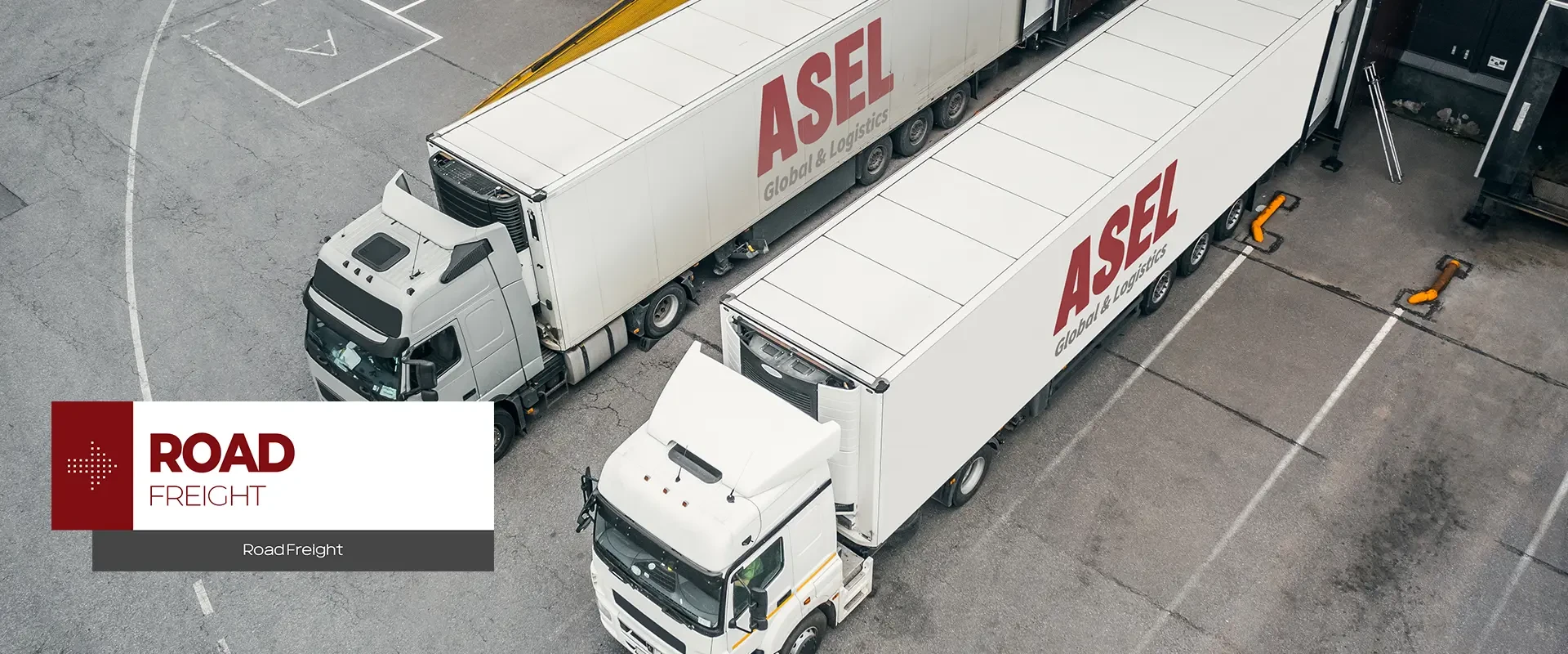 Asel Global represents road transportation with two written trucks