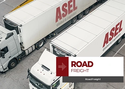 Asel Global represents road transportation with two written trucks